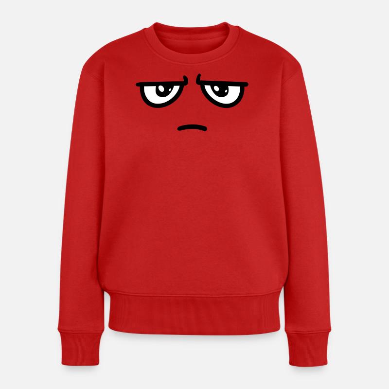 Not impressed - Frauen Premium Bio Pullover - Rot