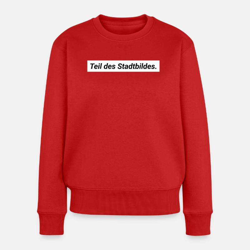 Déclaration sur le paysage urbain Merz Démocratie Diversité - Pull Premium bio Femme - rouge
