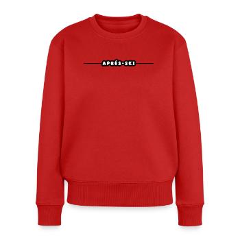 Apres Ski Urlaub - Frauen Premium Bio Pullover - Rot - Vorne - Julia (174cm)