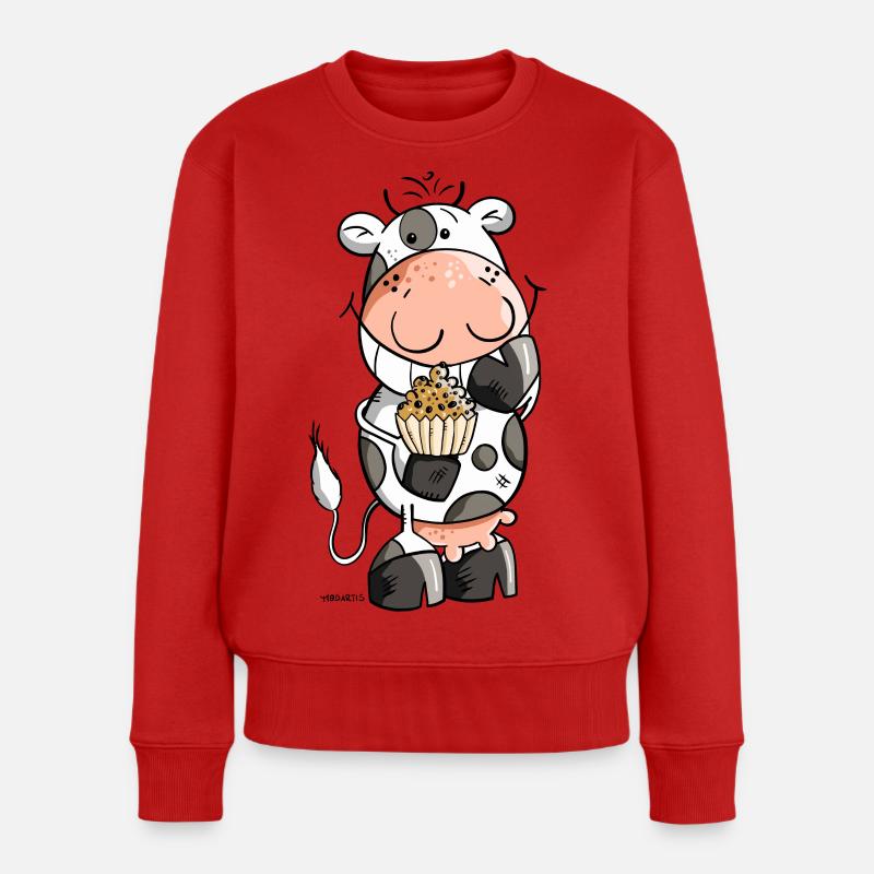 Mignon Vache - Pull Premium bio Femme - rouge