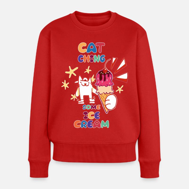 Attraper une glace - Pull Premium bio Femme - rouge
