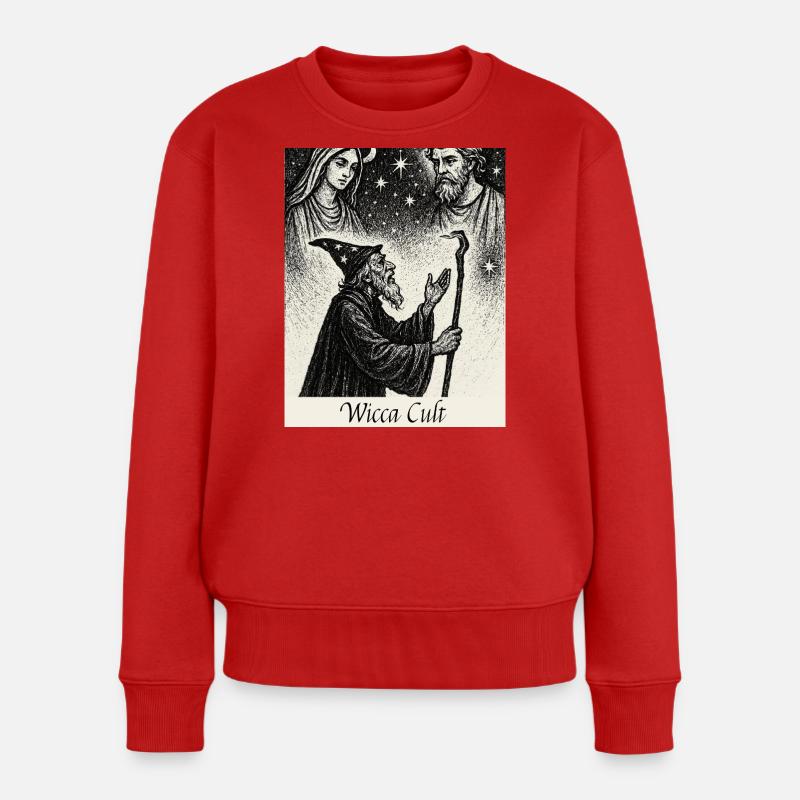 Wicca Kult - Frauen Premium Bio Pullover - Rot