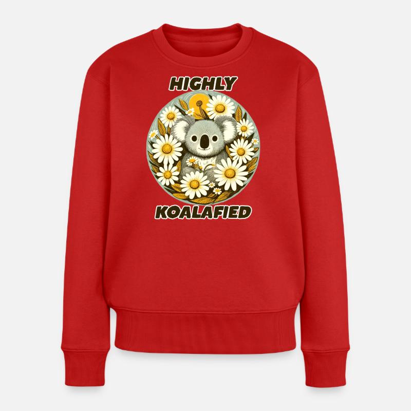 Stark koalafizierter Daisy Koala - Frauen Premium Bio Pullover - Rot