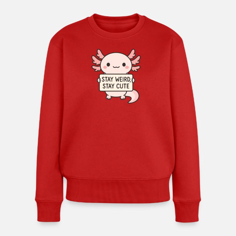 Restez étrange, restez mignon - Pull Premium bio Femme - rouge