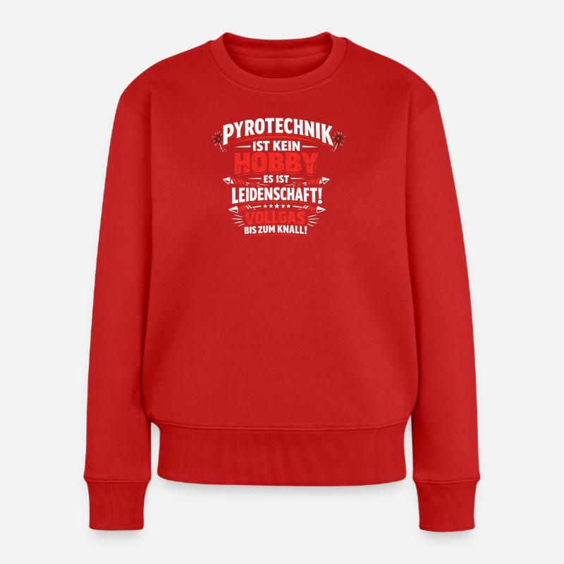 Pyrotechnik Leidenschaft Shirt - Frauen Premium Bio Pullover - Rot