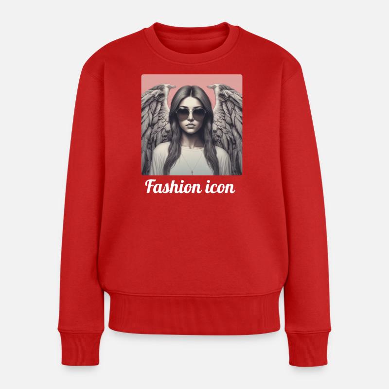 Mode-Ikone - Frauen Premium Bio Pullover - Rot