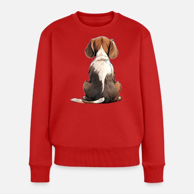Beagle - Frauen Premium Bio Pullover - Rot