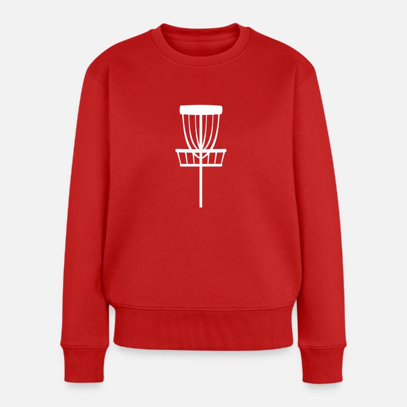 Disc Golf, discgolf, golf, frisbee - Frauen Premium Bio Pullover - Rot