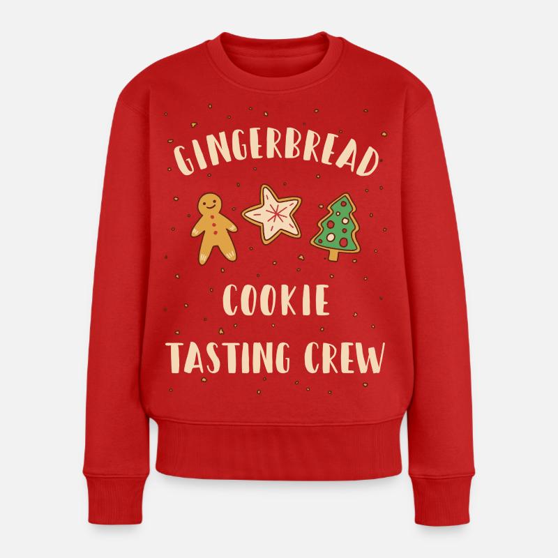 Gingerbread Cookie Tasting Crew - Frauen Premium Bio Pullover - Rot