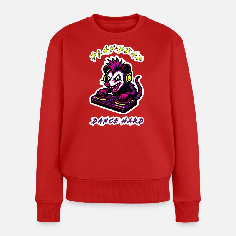 Play Dead Dance Hard Rat DJ - Frauen Premium Bio Pullover - Rot