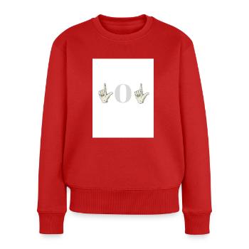 lol - Pull Premium bio Femme - rouge - Devant - Julia (174cm)
