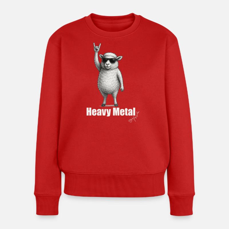 Moutons du Heavy Metal : Dynamisme - Pull Premium bio Femme - rouge