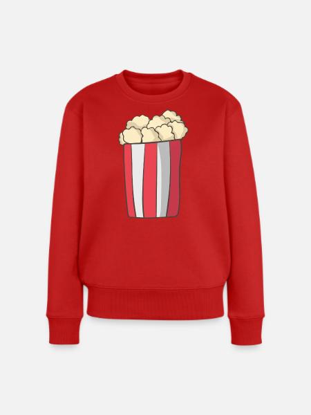 Popcorn - Frauen Premium Bio Pullover - Rot