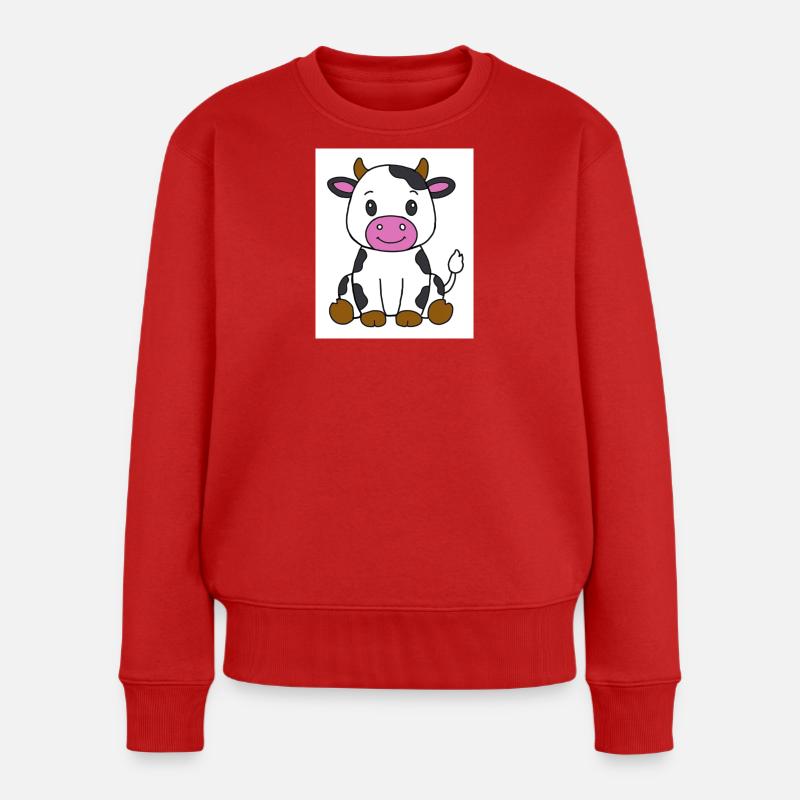 Vache - Pull Premium bio Femme - rouge