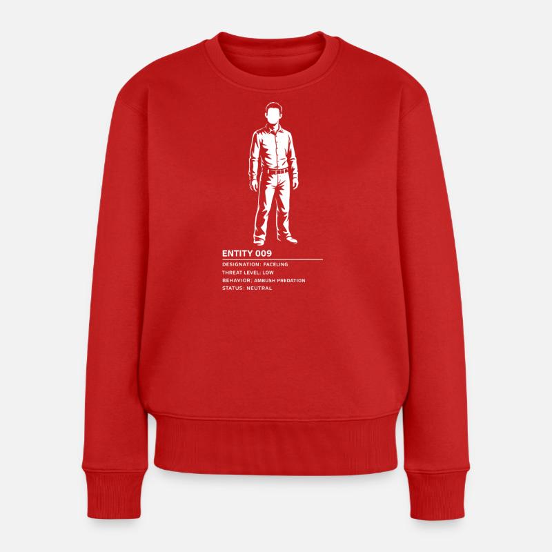 Backrooms Entity 9 white - Frauen Premium Bio Pullover - Rot