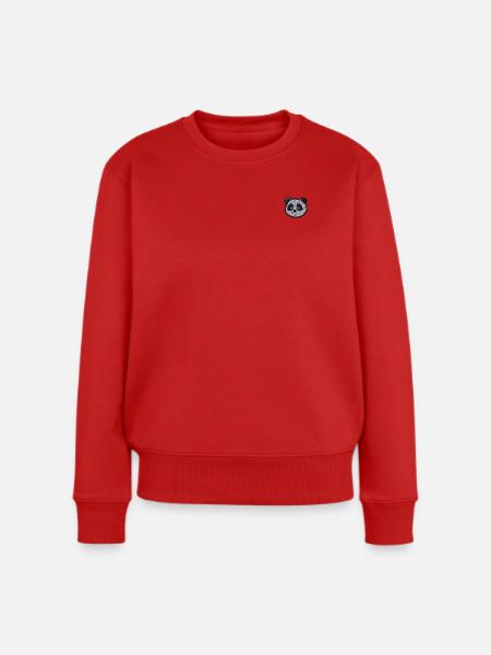 Panda bestickt - Frauen Premium Bio Pullover - Rot