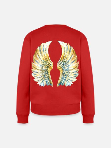 Engelsflügel - Frauen Premium Bio Pullover - Rot