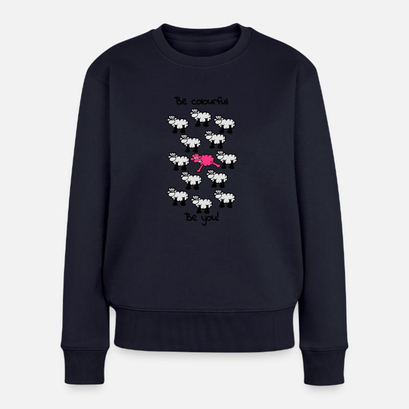 être différent - être coloré - Pull Premium bio Femme - bleu marine