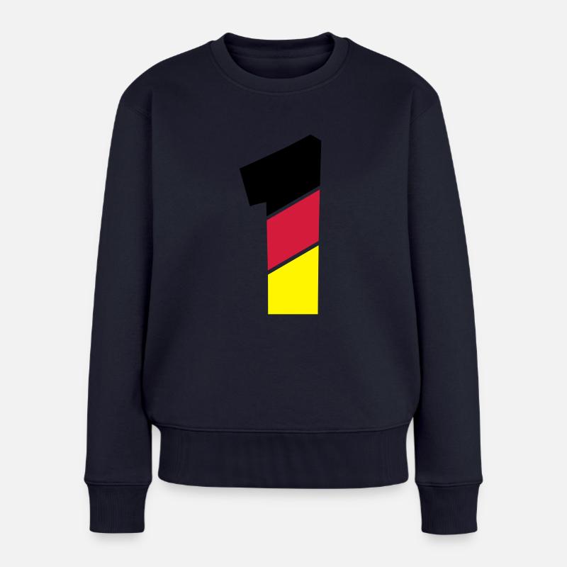 Deutschland Nummer 1 - Frauen Premium Bio Pullover - Navy