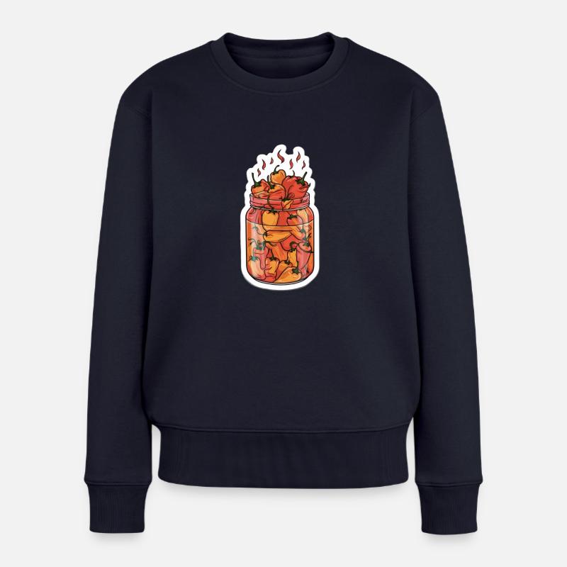 Chilli-Hot - Frauen Premium Bio Pullover - Navy
