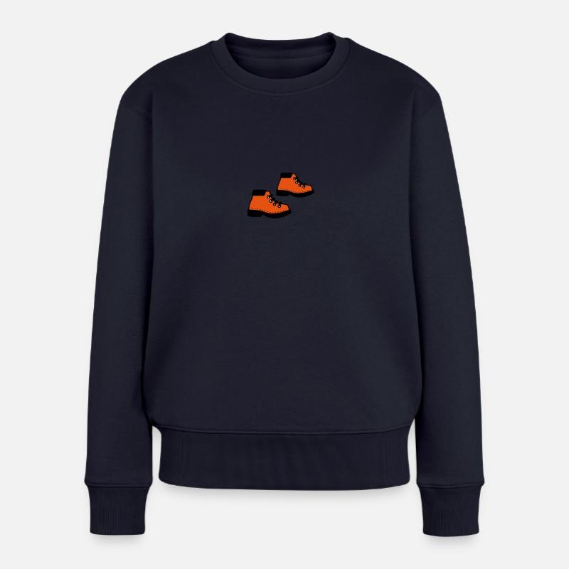 Wanderschuhe - Frauen Premium Bio Pullover - Navy
