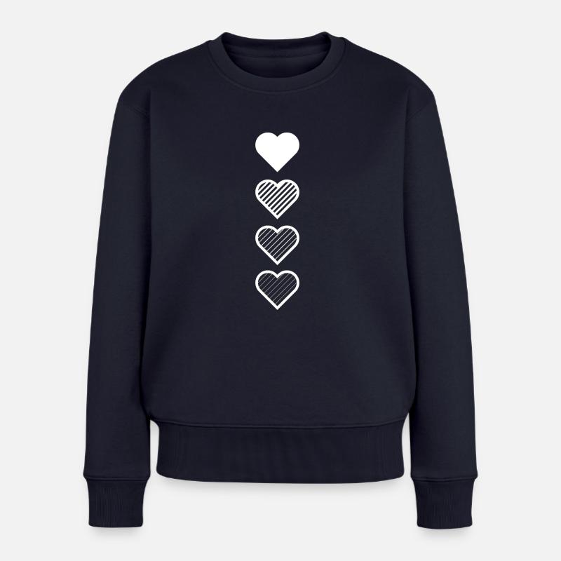Cœur - Pull Premium bio Femme - bleu marine