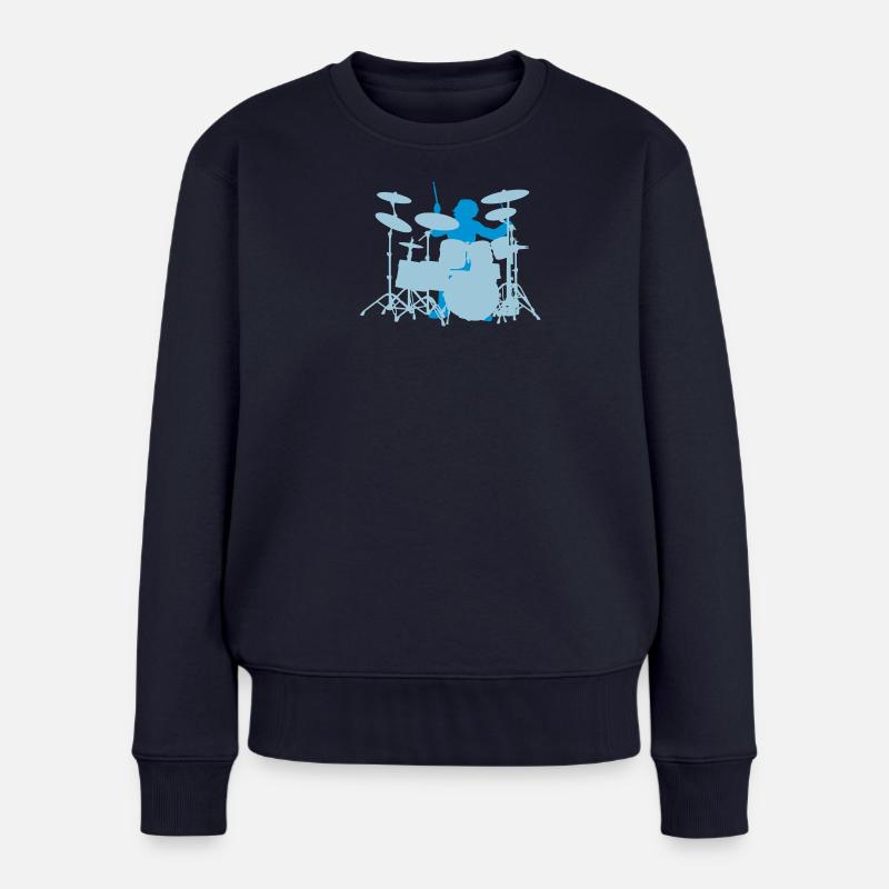 Drumset - Frauen Premium Bio Pullover - Navy