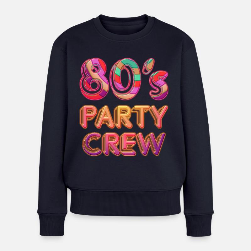 80's Party Crew - Frauen Premium Bio Pullover - Navy