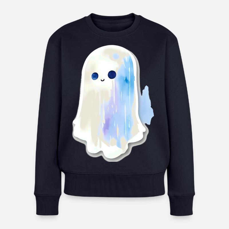 Boo - Frauen Premium Bio Pullover - Navy
