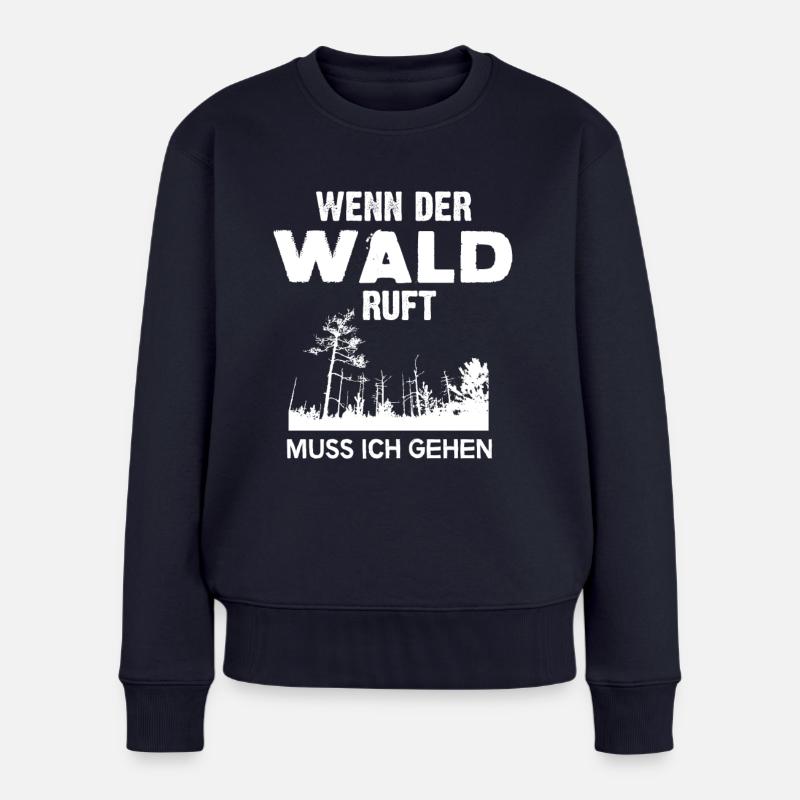 Wald - Frauen Premium Bio Pullover - Navy