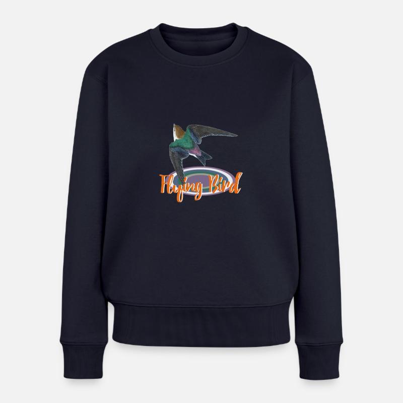 flying bird - Frauen Premium Bio Pullover - Navy