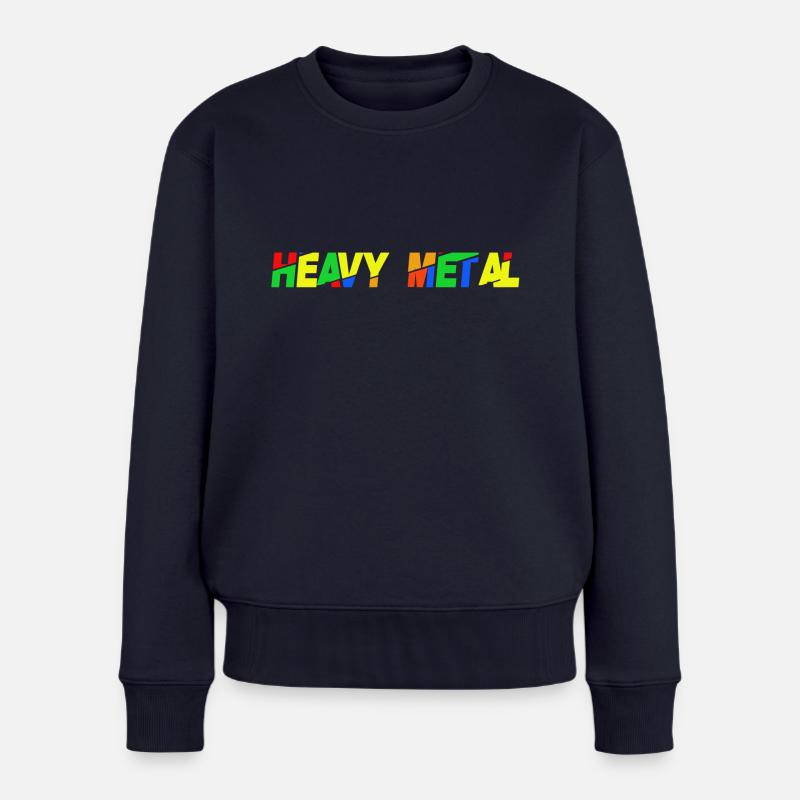 Heavy Metal - Frauen Premium Bio Pullover - Navy