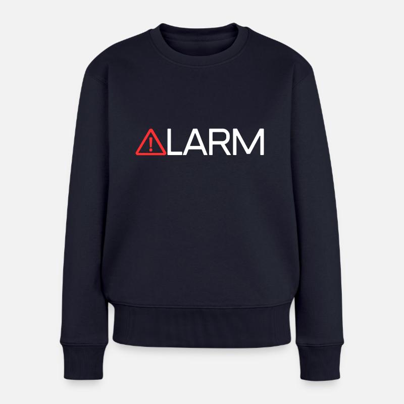ALARM - Frauen Premium Bio Pullover - Navy