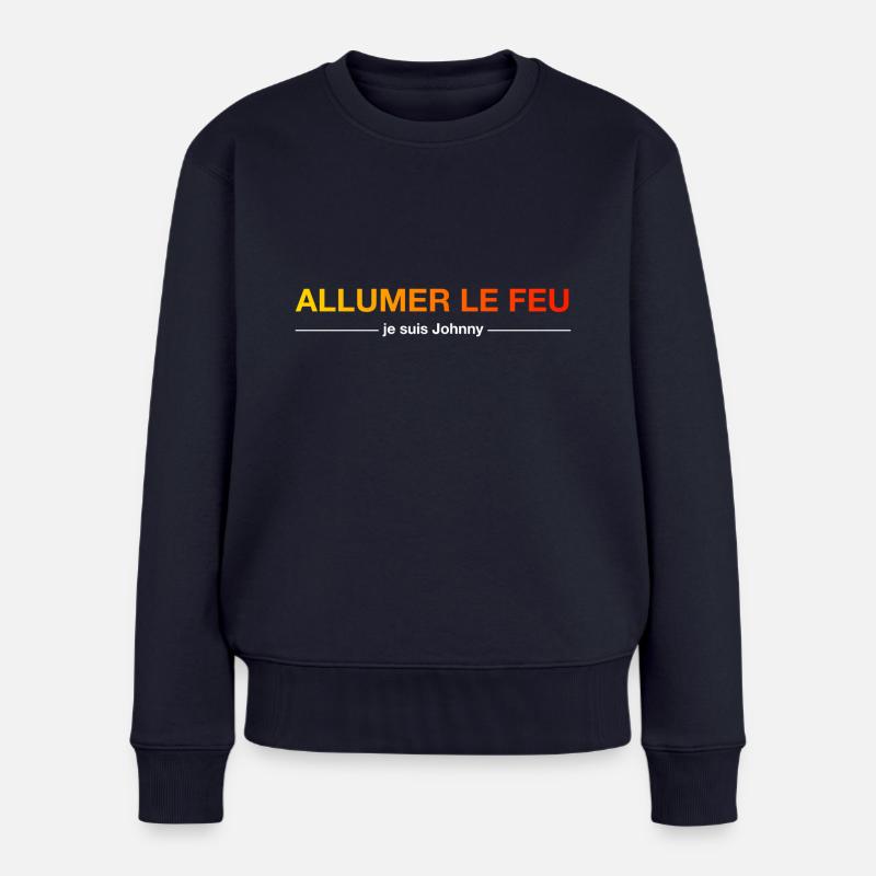 allumer le feu - Pull Premium bio Femme - bleu marine