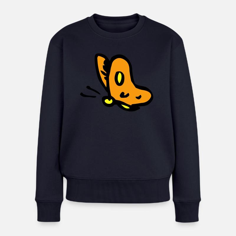 Schmetterling - Frauen Premium Bio Pullover - Navy