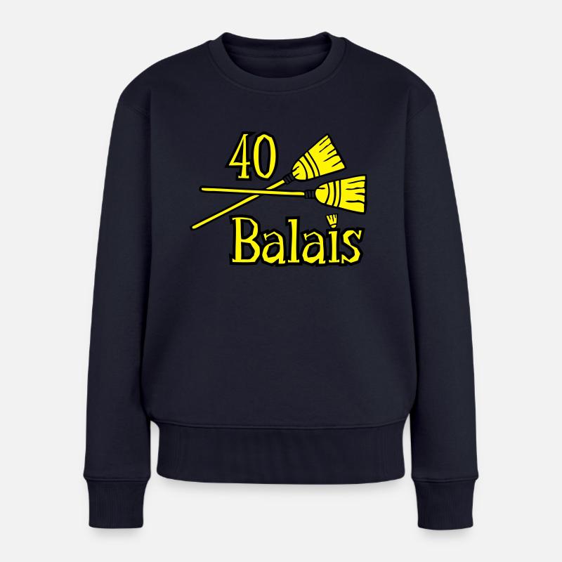 40 balais ans - Pull Premium bio Femme - bleu marine