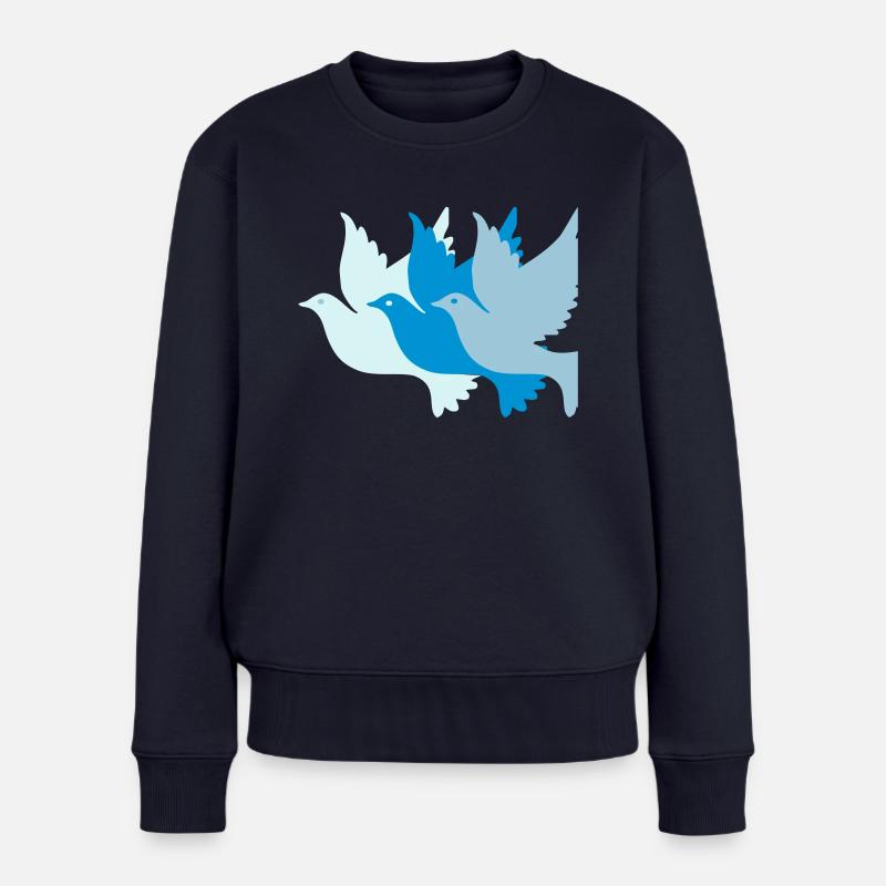 Taube - Frauen Premium Bio Pullover - Navy
