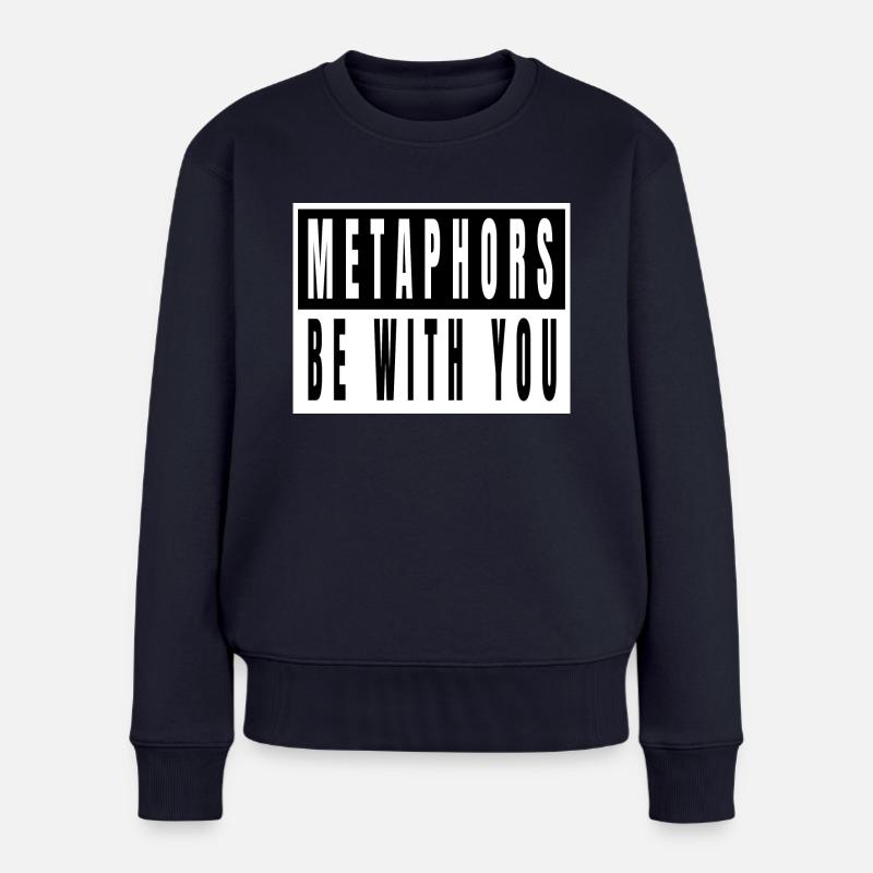 writing book lover creativewriting coffeecups - Frauen Premium Bio Pullover - Navy
