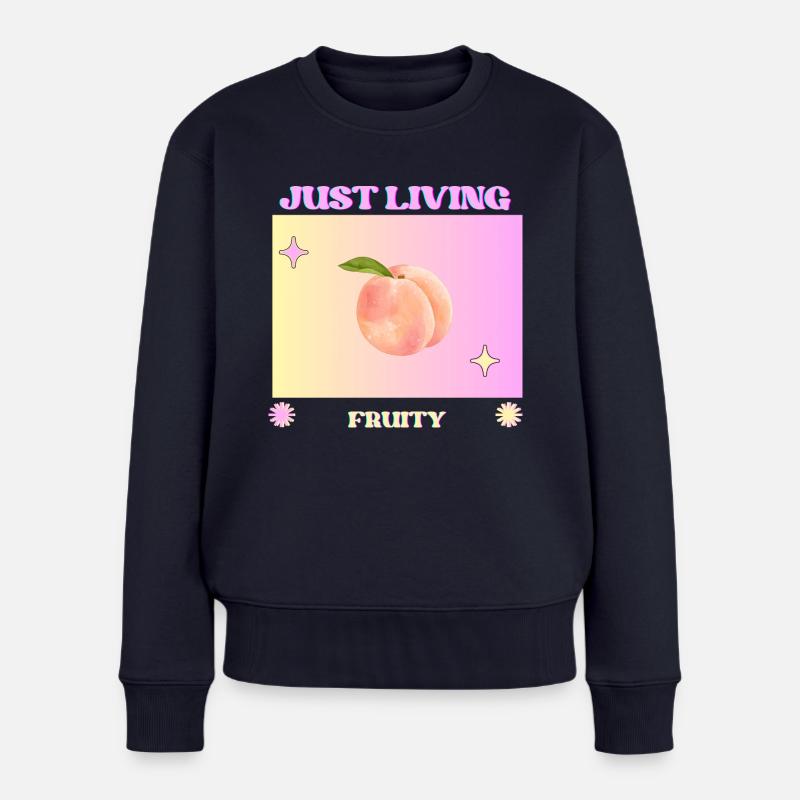 Peach - Frauen Premium Bio Pullover - Navy