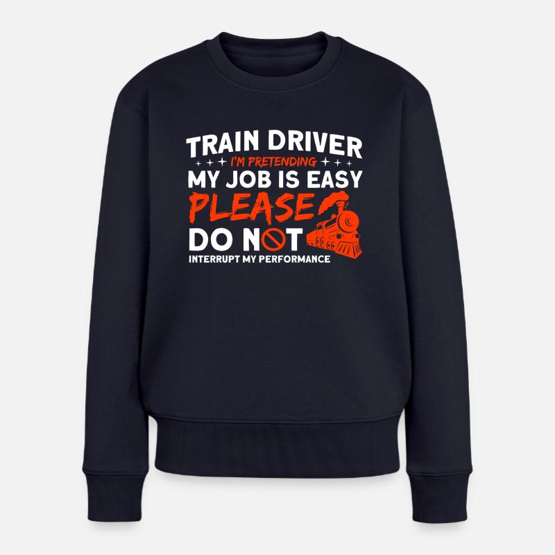 Bitte unterbrechen Sie meinen Auftritt nicht - Frauen Premium Bio Pullover - Navy