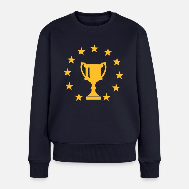 Pokal - Frauen Premium Bio Pullover - Navy