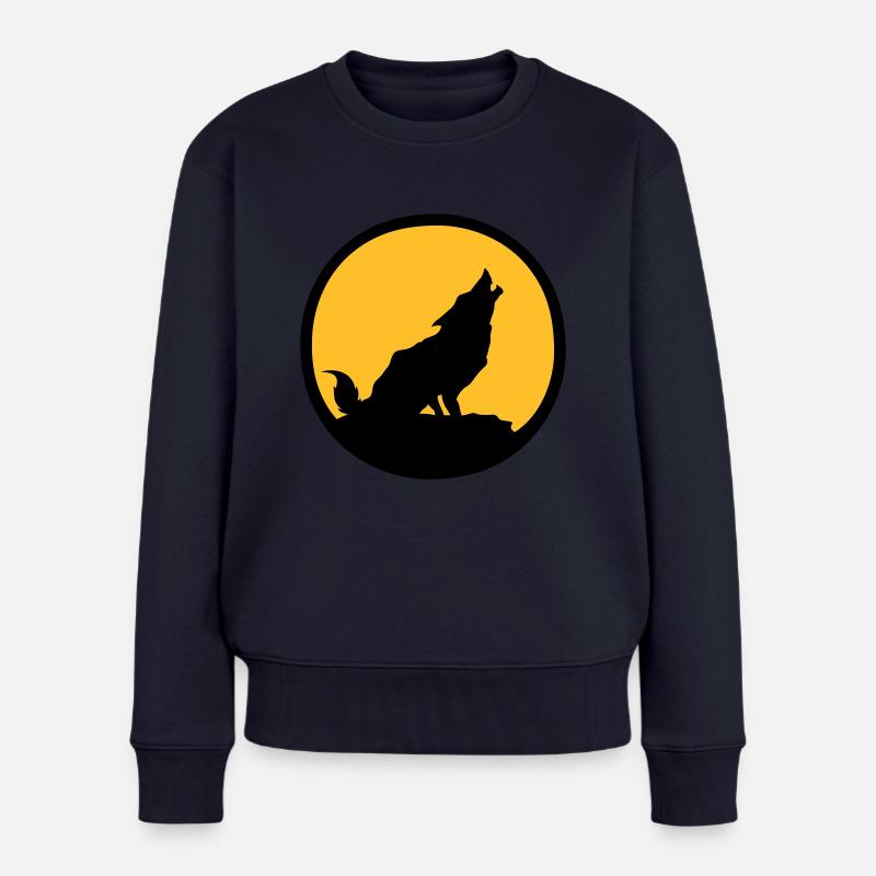 loup - Pull Premium bio Femme - bleu marine