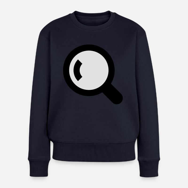 Lupe Symbol - Frauen Premium Bio Pullover - Navy