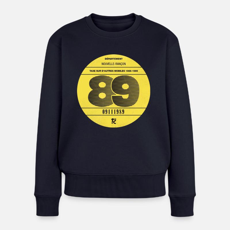 Vignette automobile 1989 - Pull Premium bio Femme - bleu marine