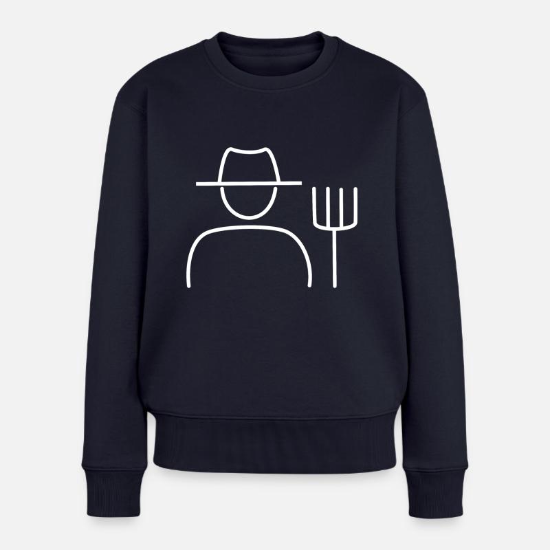 farmer - Frauen Premium Bio Pullover - Navy