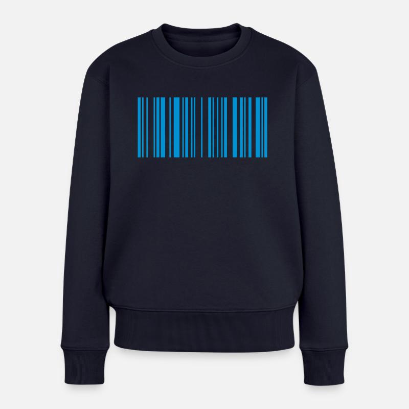 BARCODE JULIA - Frauen Premium Bio Pullover - Navy