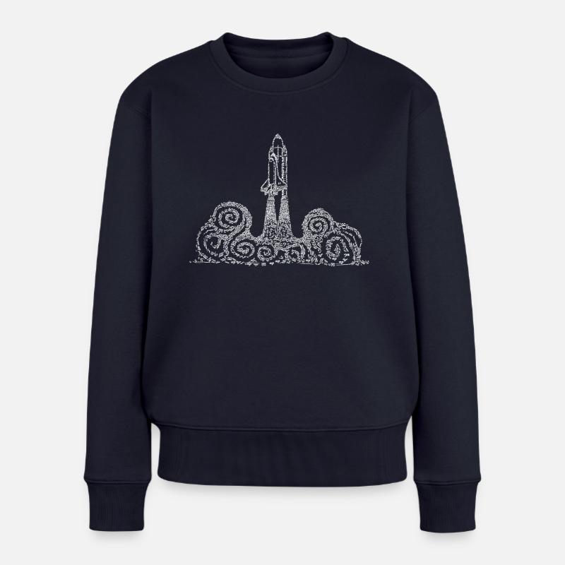 Space Shuttle Music - Frauen Premium Bio Pullover - Navy