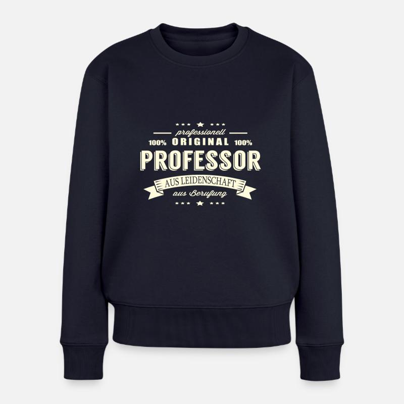 Professor aus Leidenschaft - Frauen Premium Bio Pullover - Navy