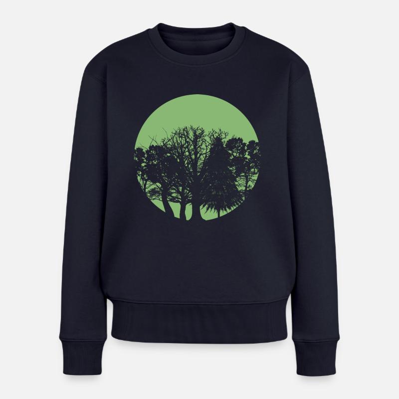 Kreis Wald - Frauen Premium Bio Pullover - Navy