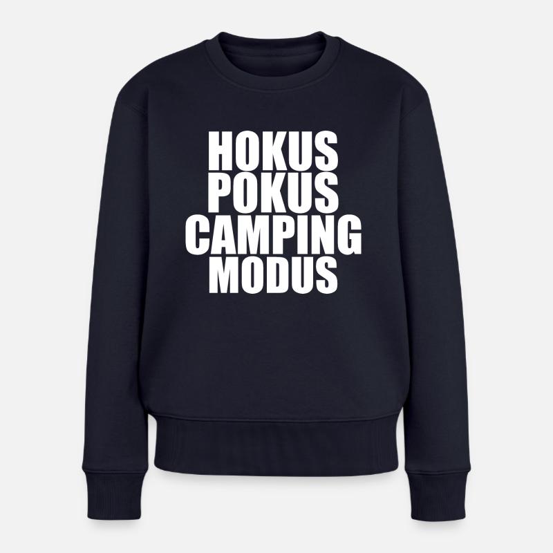hokus pokus camping modus Camper Bekleidung - Frauen Premium Bio Pullover - Navy